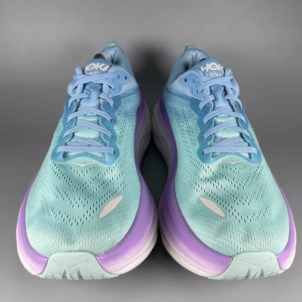 Women's 11 Men's 9.5 Hoka One One Bondi 8 Airy Blue Sunlit Ocean Running Sneaker